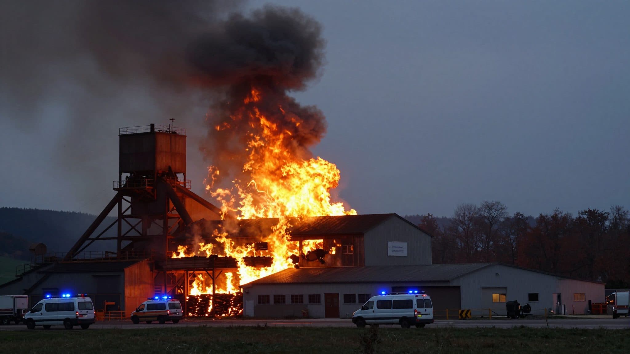 Incendie majeur à Lengau : 22 sapeurs-pompiers luttent contre les flammes dans une ferme