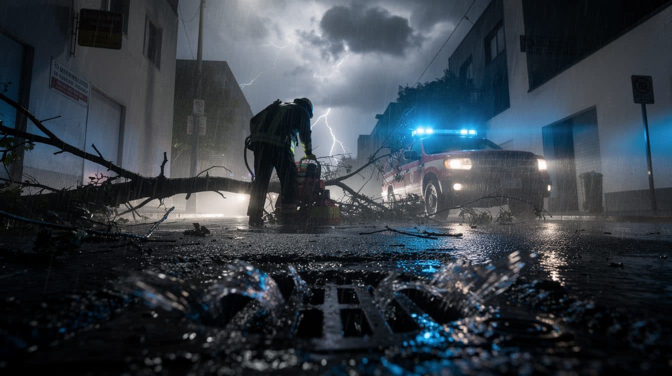 Orages en Hesse : routes inondées et chaussée effondrée, un week-end agité
