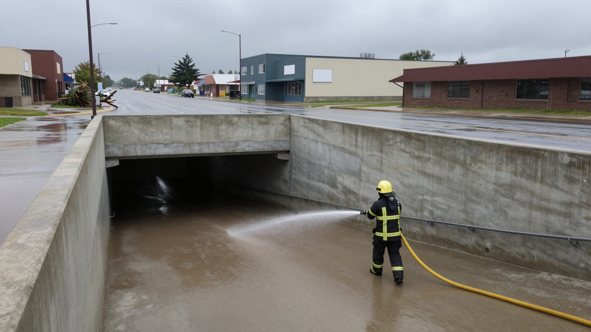 Fortes pluies inondent un parking souterrain et des rues à Groß-Siegharts
