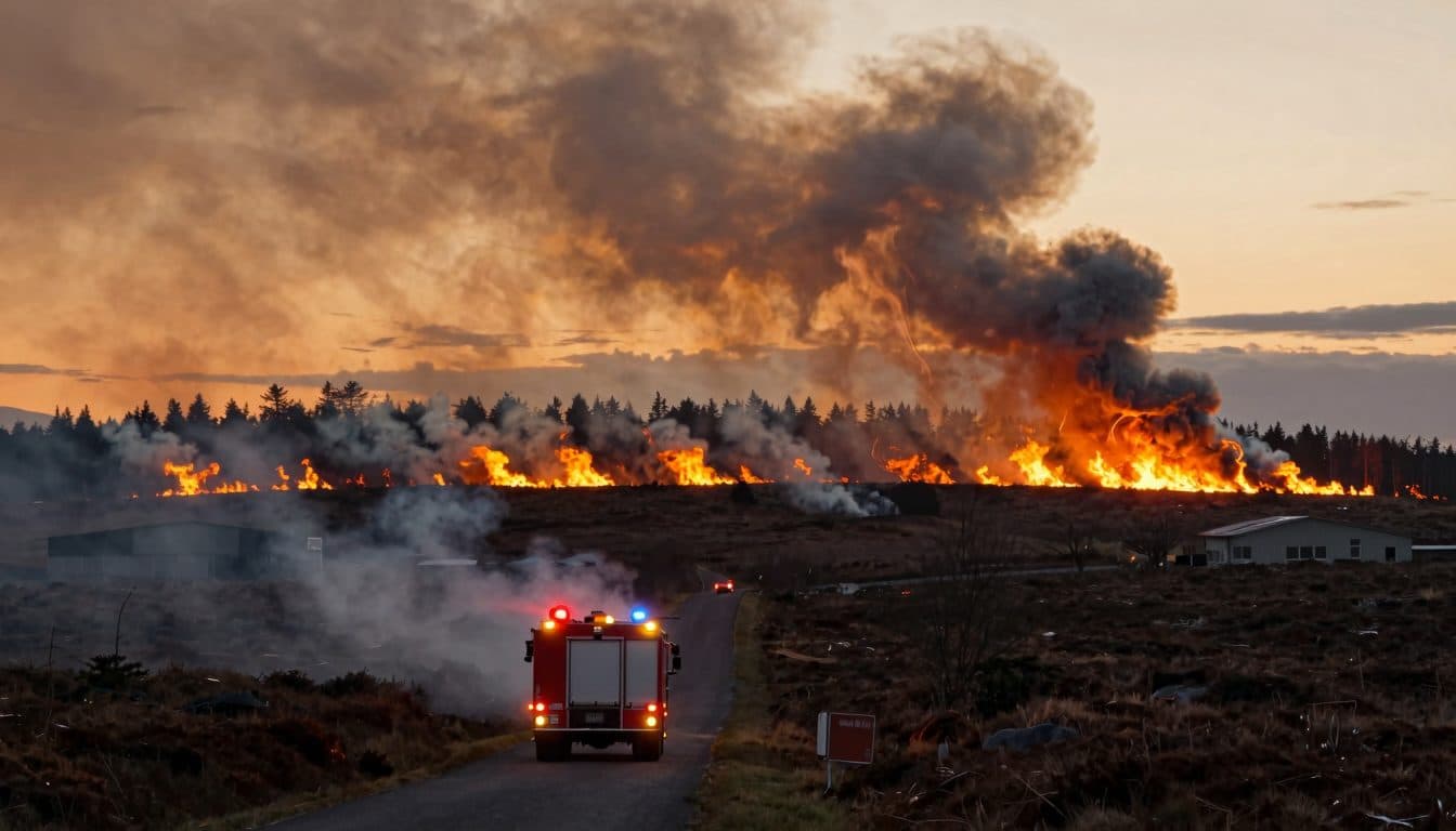 Incendie majeur dans les Hautes Fagnes : environ 600 habitants doivent être évacués en Belgique