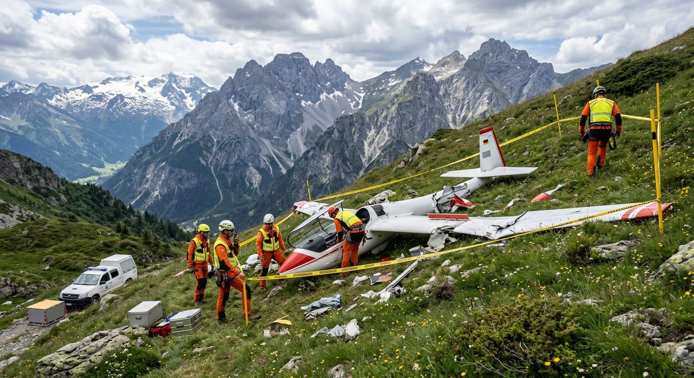 Un planeur s'écrase à Ehrwald, dans le Tyrol, les causes encore inconnues