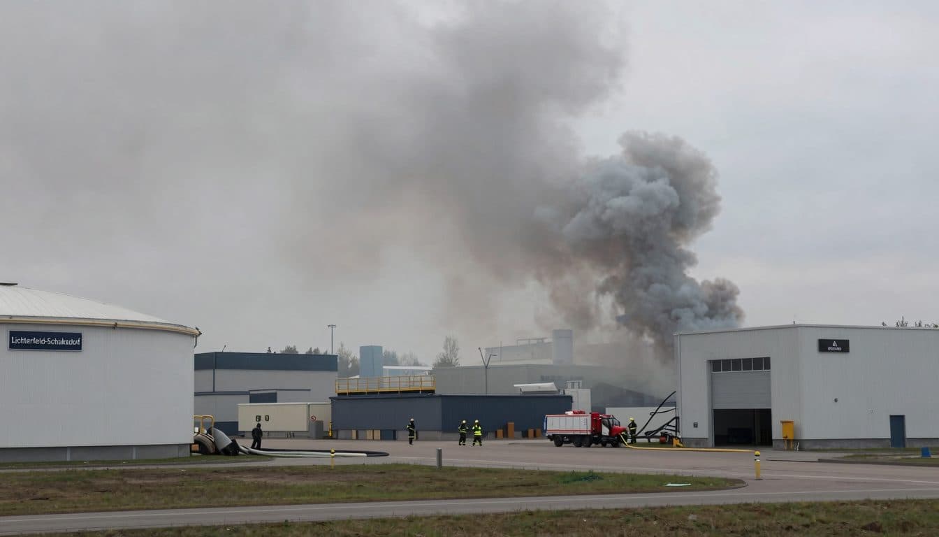 Incendie dans une entreprise de recyclage à Lichterfeld-Schacksdorf mobilise les pompiers