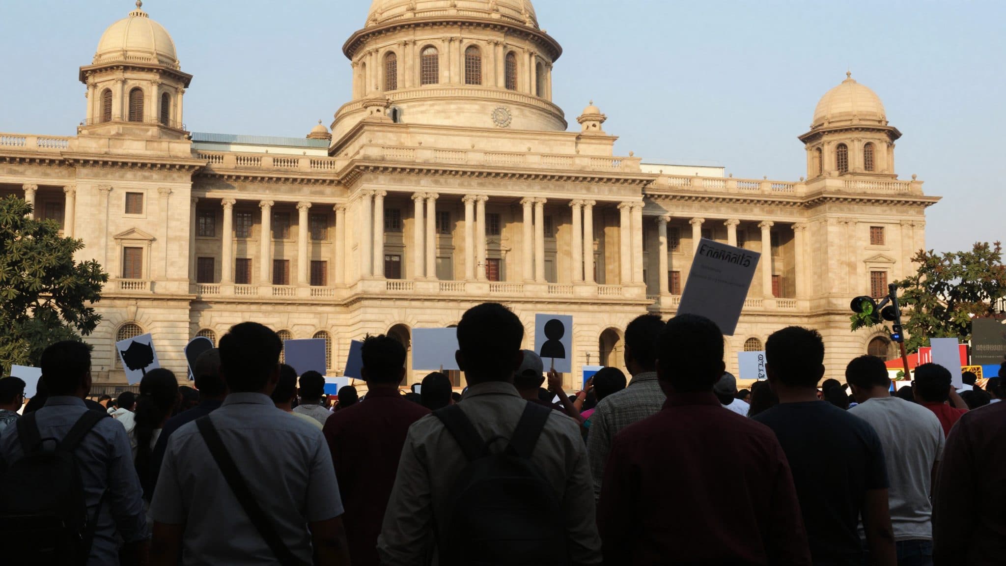 Des milliers de personnes manifestent à New Delhi contre Modi et le ministre de l'Éducation Pradhan