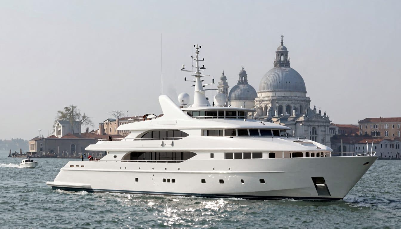 Le méga-yacht de l'ambassadeur américain Fertitta entre dans Venise – des protestations accompagnent la visite