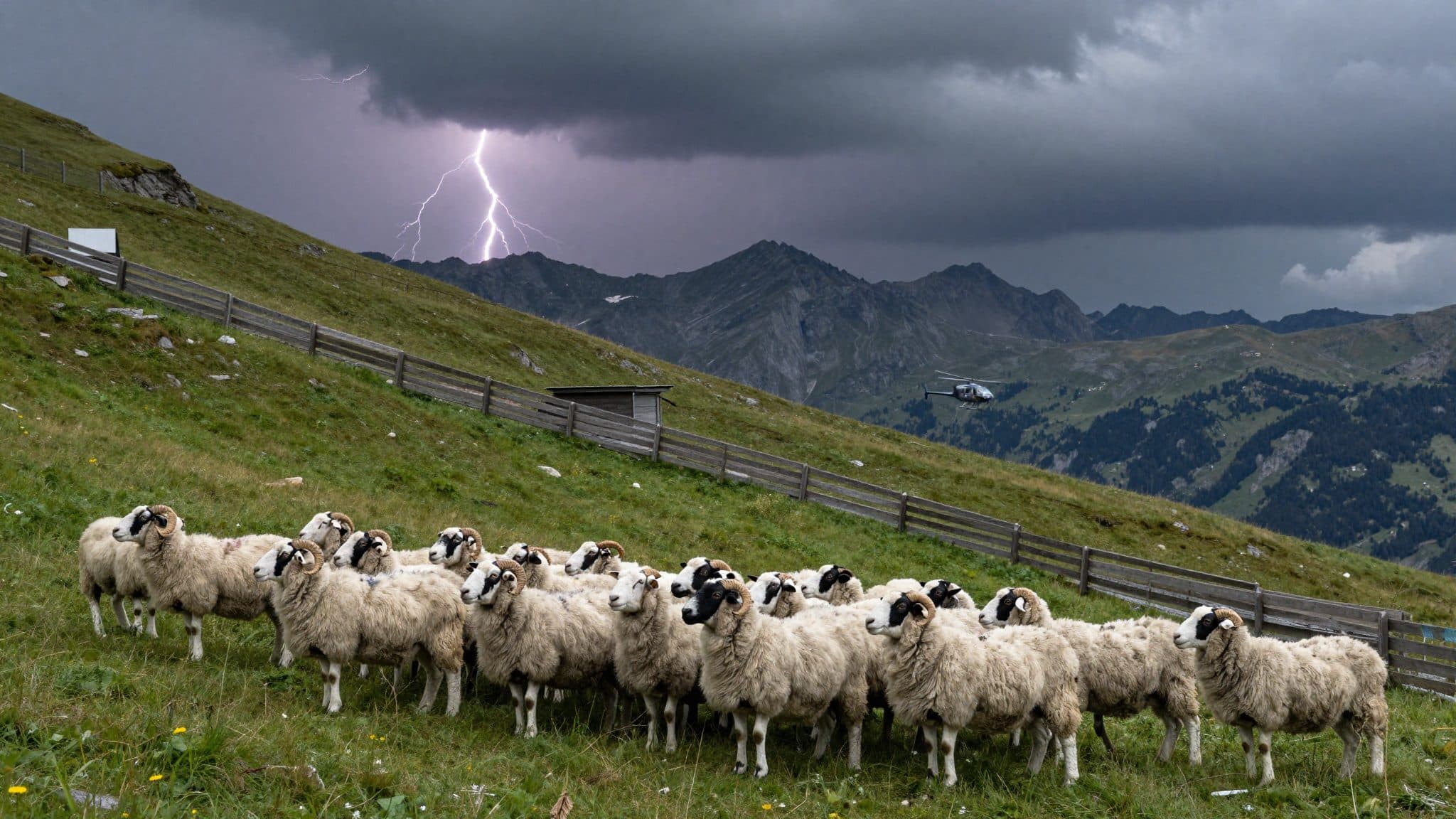 Un coup de foudre dans les Alpes valaisannes tue 97 moutons à nez noir
