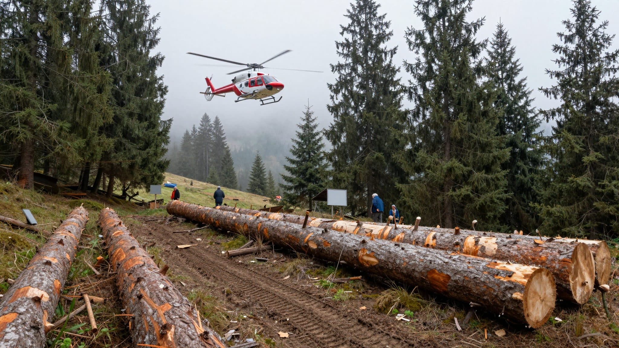 Un agriculteur de 76 ans grièvement blessé par un tronc d'arbre en Styrie