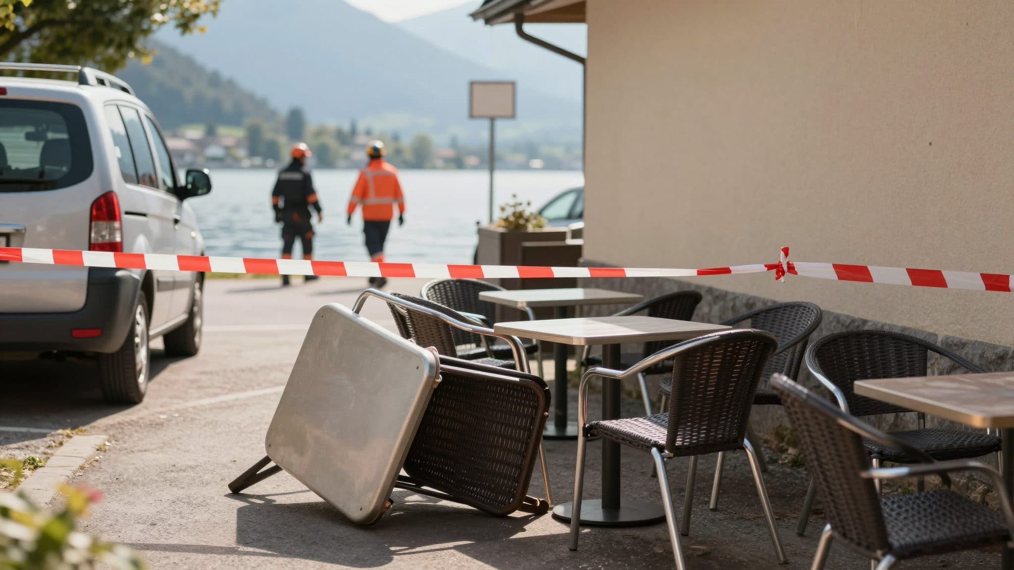 Une voiture percute la terrasse d'un café à Velden : onze personnes blessées
