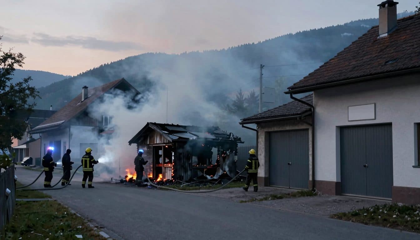 Incendie à Pfaffstätt : deux résidents blessés, sept casernes de pompiers mobilisées