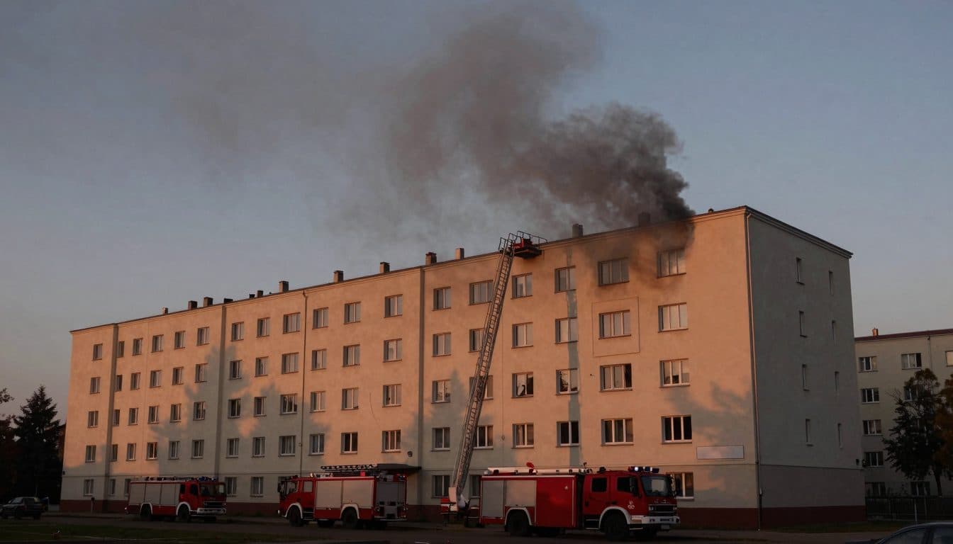 Incendie d'appartement dans une tour résidentielle à Vienne : deux personnes blessées, cause indéterminée
