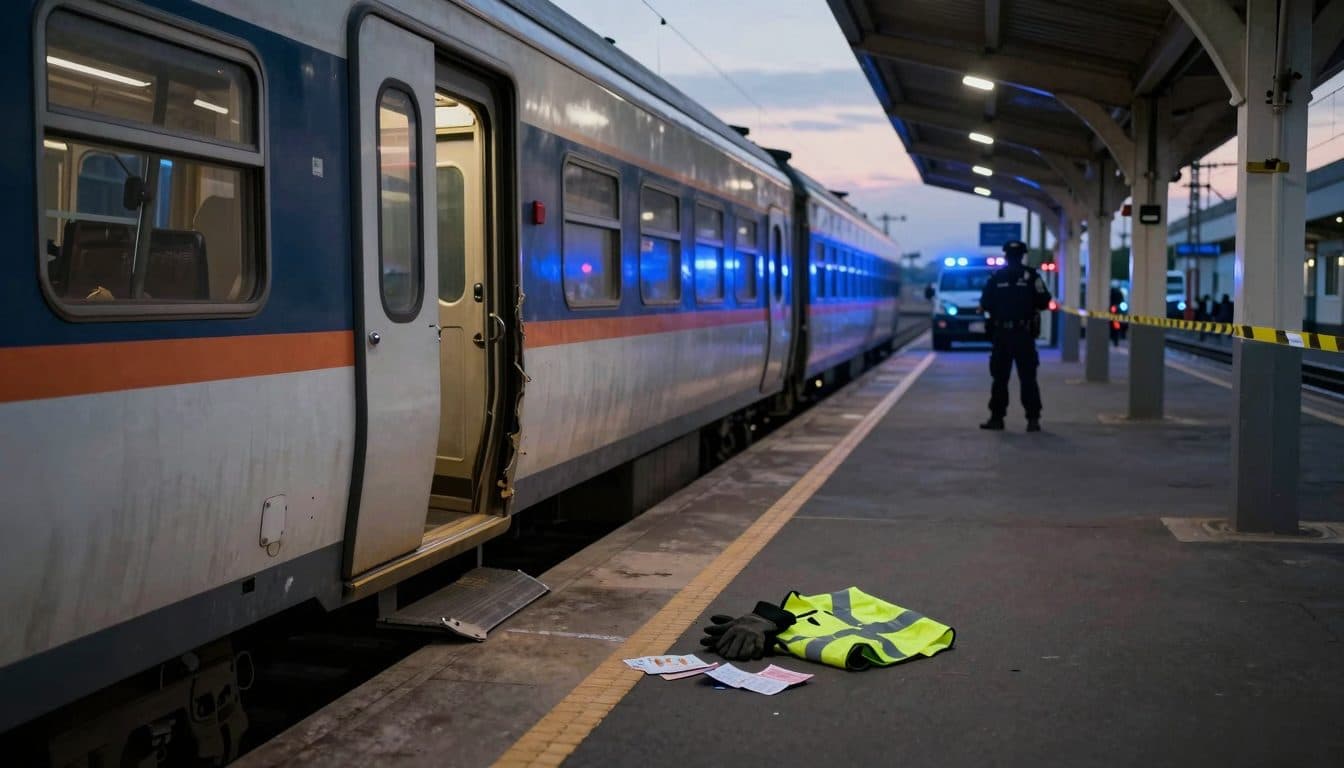 Un employé des chemins de fer tombe d'un train en marche – le suspect est de nouveau en liberté