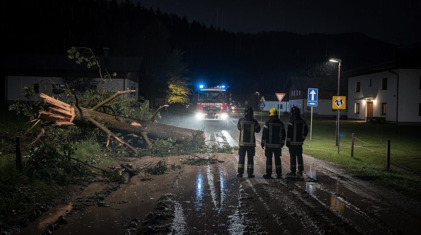 Violents orages en Carinthie : 65 interventions des pompiers en une nuit