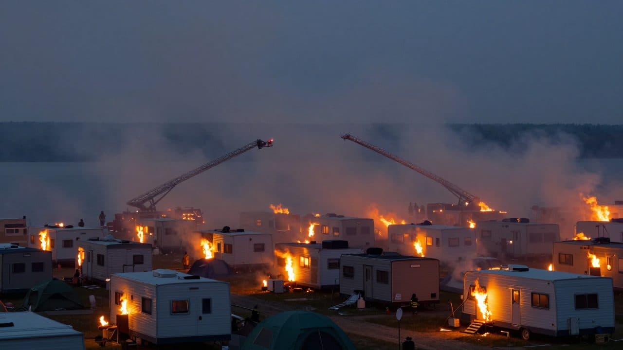 Incendie dans un camping au lac de Garde : 24 vacanciers soignés à l'hôpital