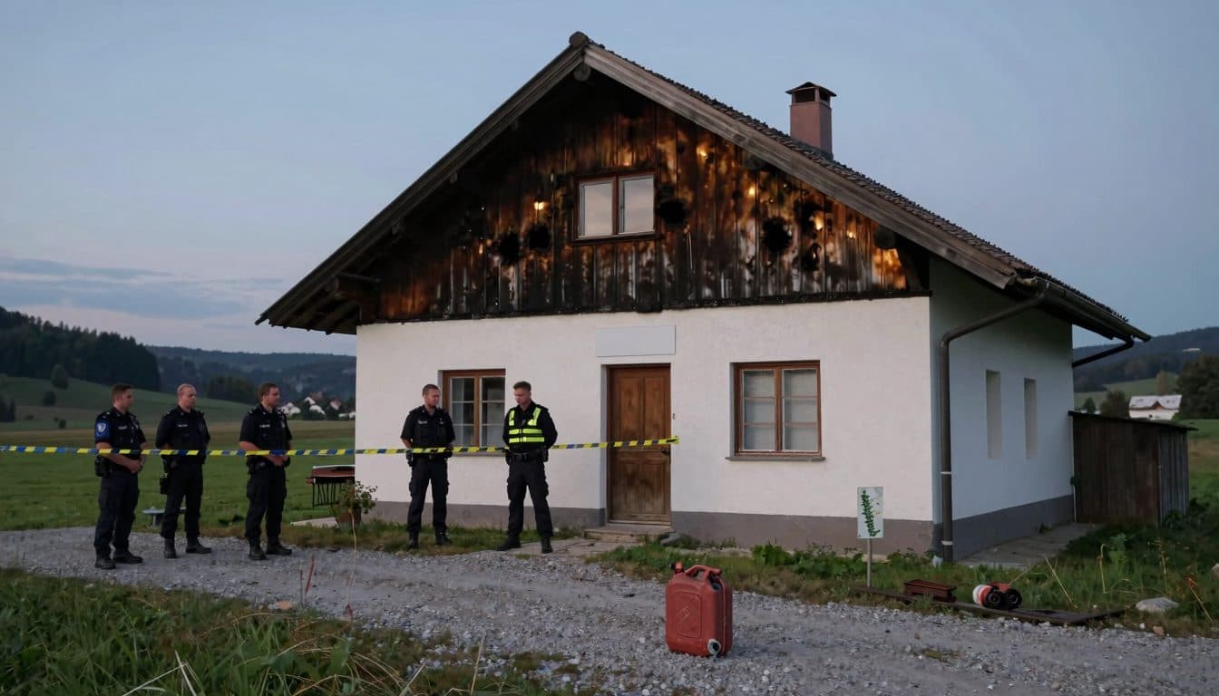 Homme de 41 ans de l'est de la Styrie arrêté au Burgenland du Nord après une tentative d'incendie criminel contre la maison d'un voisin