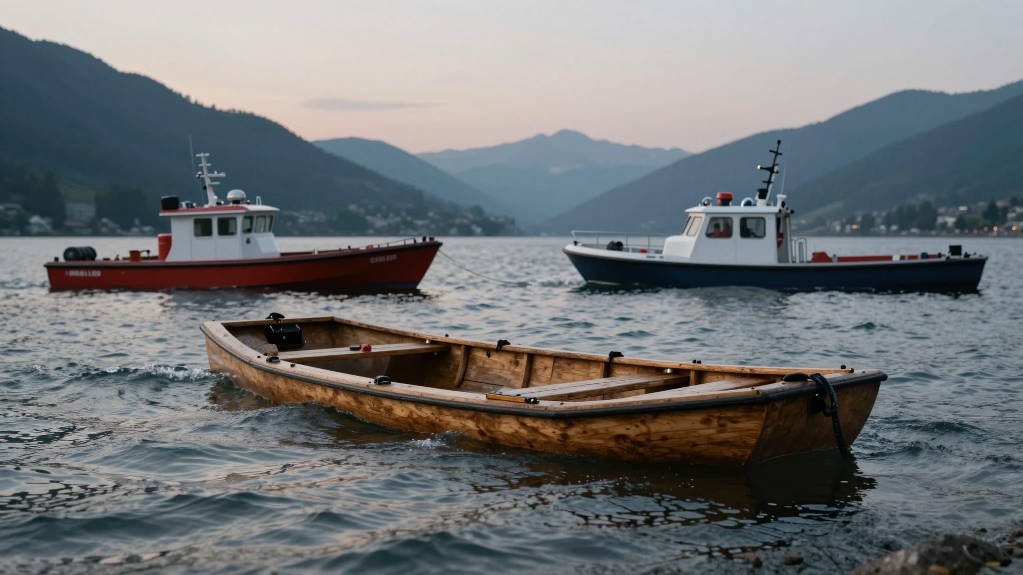 Sept personnes secourues d'un radeau en train de couler sur le lac de Constance