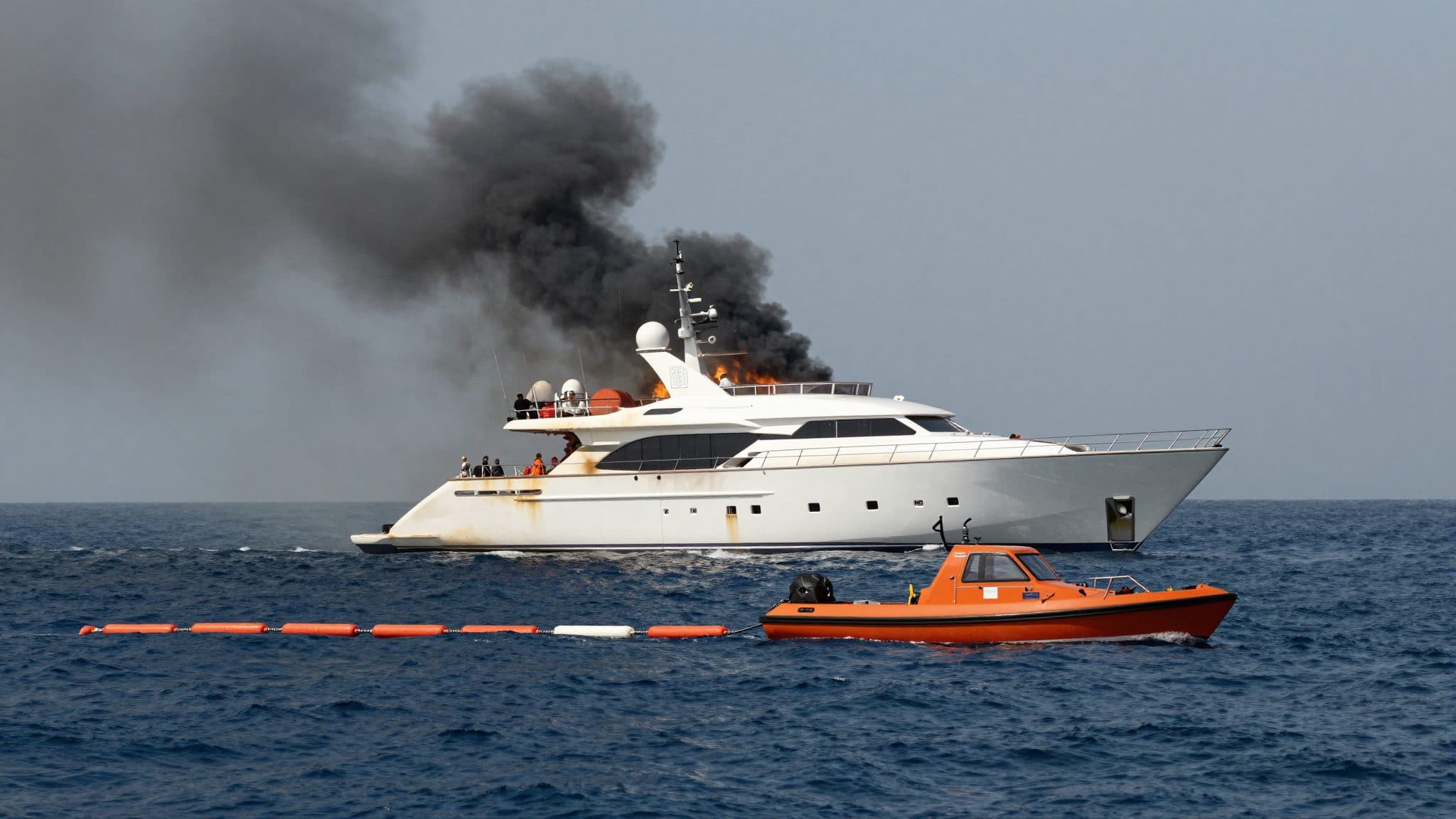 Yacht en flammes au large de Jesolo : dix personnes secourues, le bateau a coulé