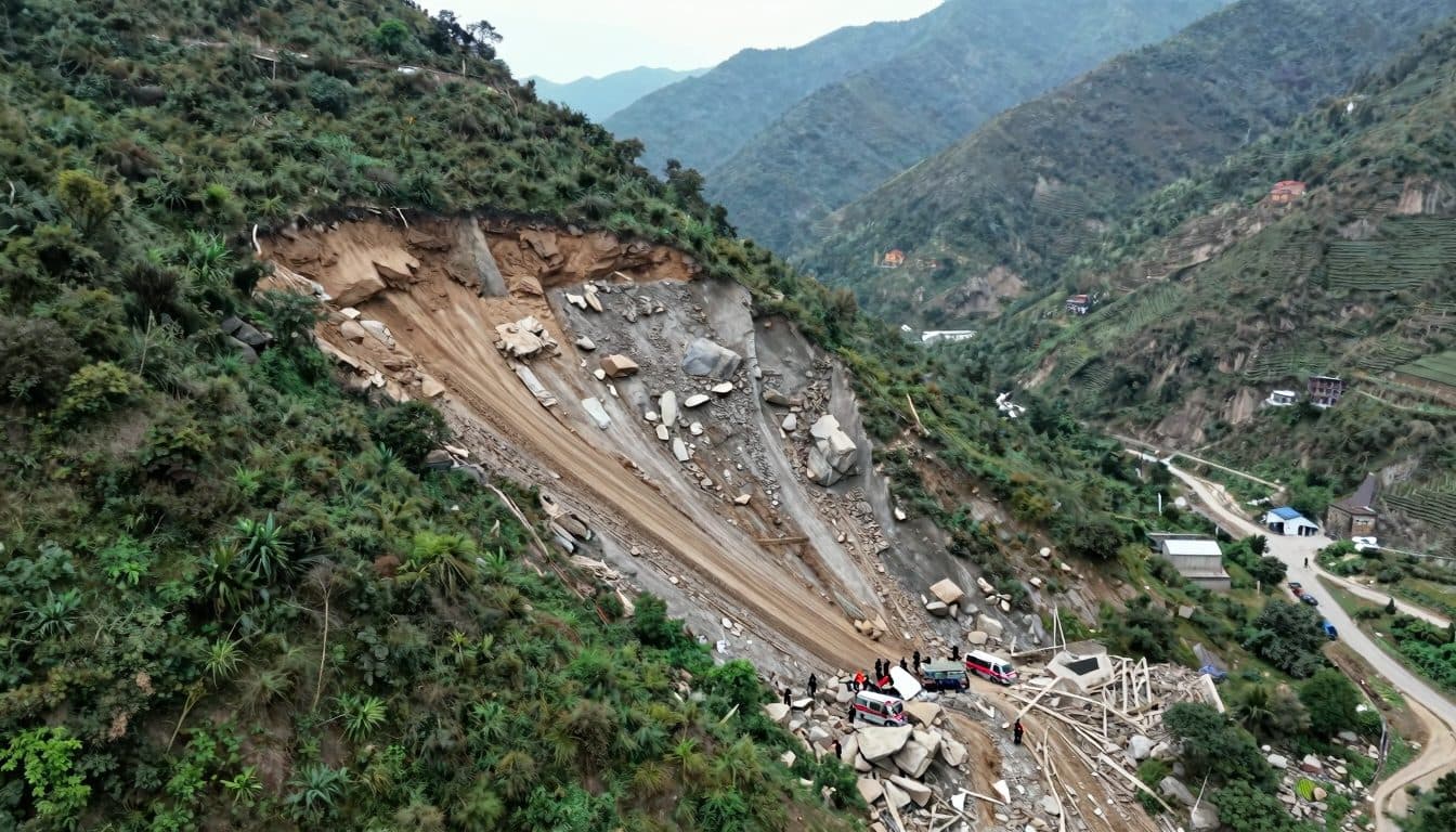 Un glissement de terrain dans l'ouest de la Chine fait au moins huit morts, des dizaines de personnes toujours portées disparues