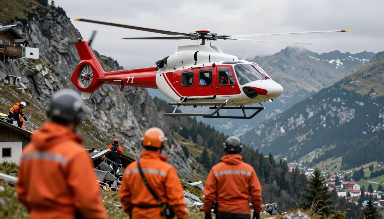 Une fillette de quatre ans fait une chute de dix mètres dans une pente escarpée en Basse-Autriche et est transportée à l'hôpital par hélicoptère