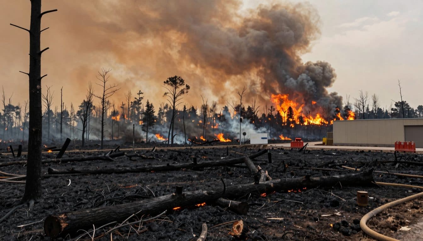 Un incendie de forêt dans le sud de la France dévaste de vastes zones